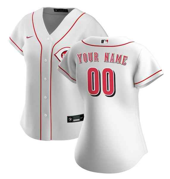 Women's Cincinnati Reds ACTIVE PLAYER Custom White Stitched Jersey(Run Small)