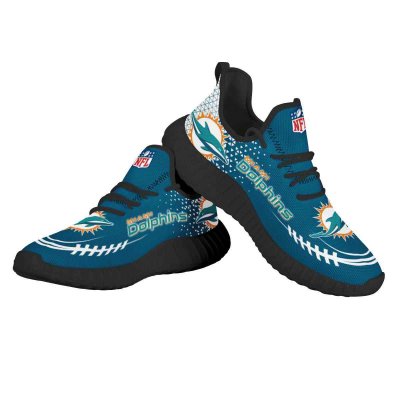 Women's NFL Miami Dolphins Mesh Knit Sneakers/Shoes 002