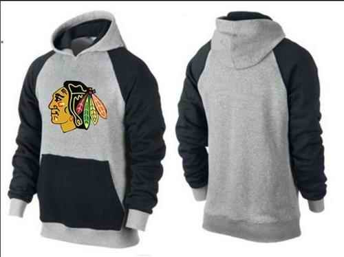 Chicago Blackhawks Pullover Hoodie Grey & Black