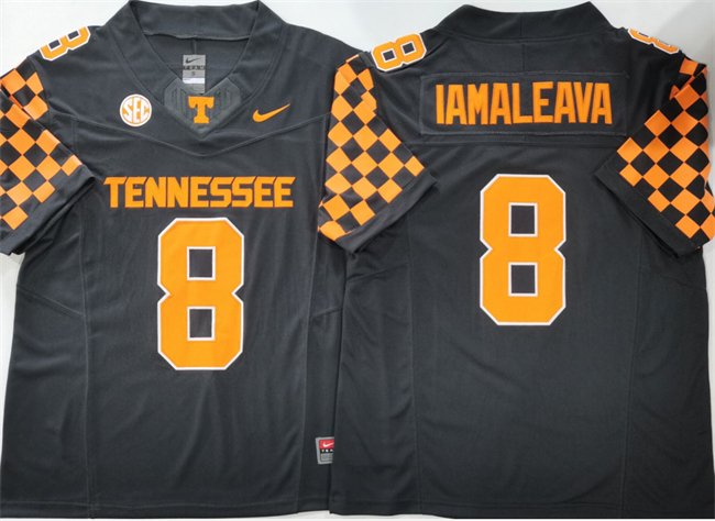 Men's Tennessee Volunteers #8 Nico Iamaleava Black F.U.S.E. Stitched Jersey