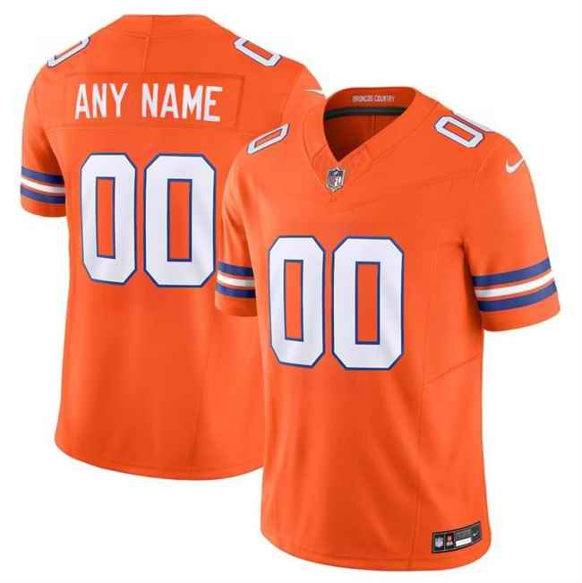 Men's Denver Broncos Active Player Custom Orange F.U.S.E. Mile High Collection 1977 Throwback Vapor Limited Stitched Football Jersey