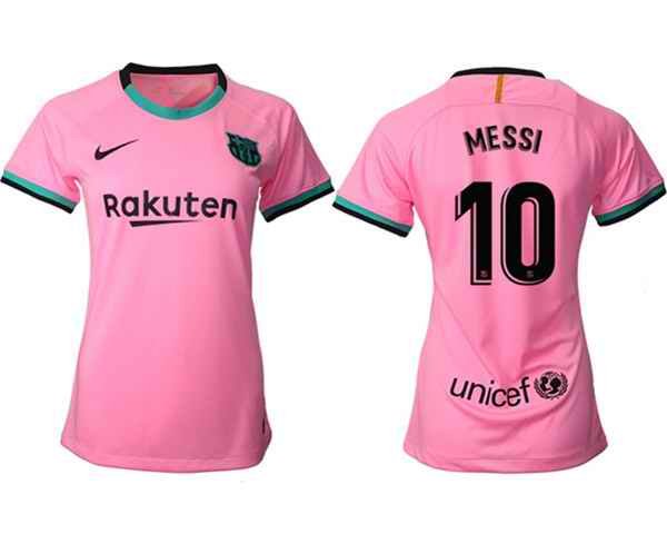 Women's Barcelona #10 Messi Away Soccer Club Jersey