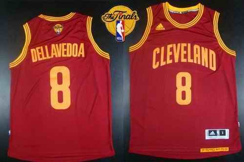 Revolution 30 Cavaliers #8 Matthew Dellavedova Red The Finals Patch Stitched NBA Jersey