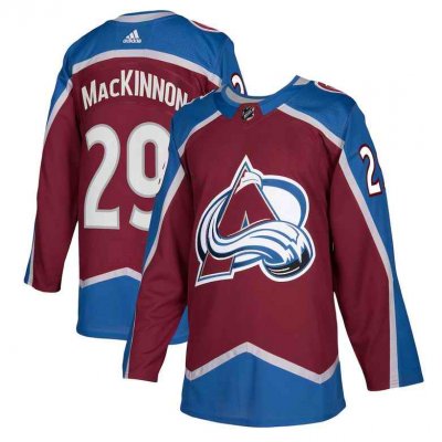 Men's Adidas Colorado Avalanche #29 Nathan MacKinnon Burgundy Stitched NHL Jersey