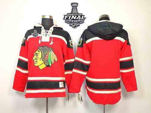 Blackhawks Blank Red Sawyer Hooded Sweatshirt 2015 Stanley Cup Stitched NHL Jersey