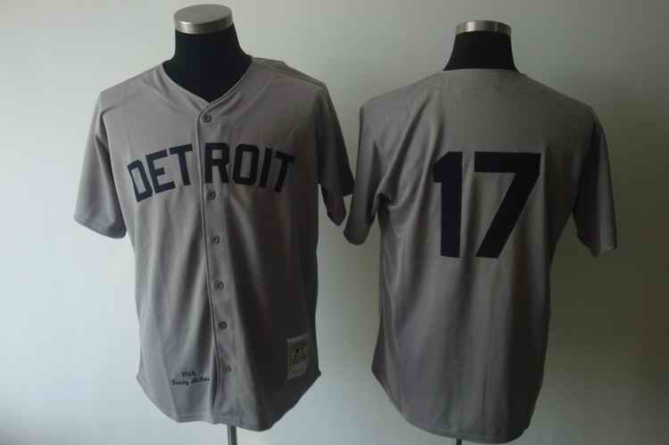 Mitchell And Ness 1968 Tigers #17 Denny McLain Grey Stitched MLB Jersey