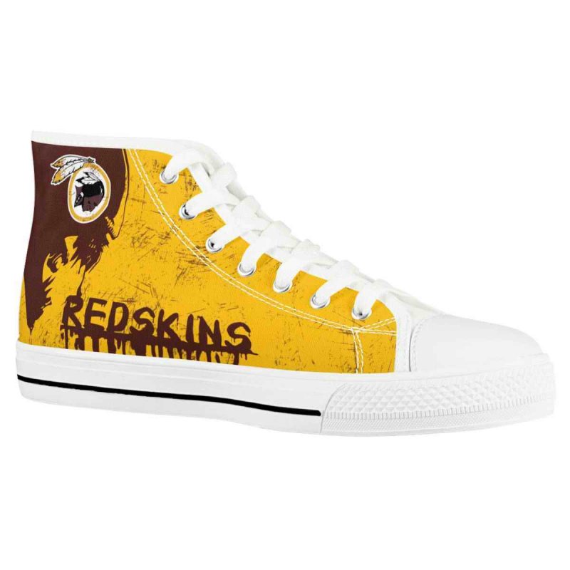 Men's Washington Redskins High Top Canvas Sneakers 001