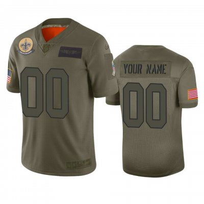 Men's New Orleans Saints Customized 2019 Camo Salute To Service  NFL Stitched Limited Jersey