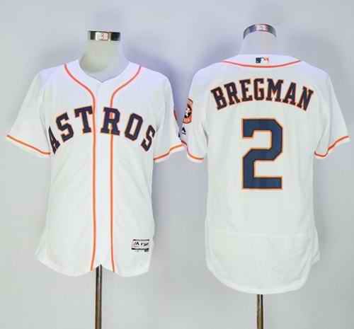 Astros #2 Alex Bregman White Flexbase Authentic Collection Stitched MLB Jersey