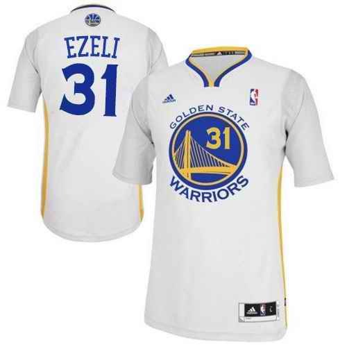 Revolution 30 Warriors #31 Festus Ezeli White Alternate Stitched NBA Jersey