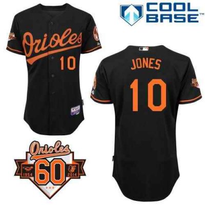 Orioles #10 Adam Jones Black Cool Base Stitched MLB Jersey