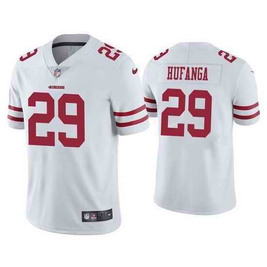 Women's NFL San Francisco 49ers #29 Talanoa Hufanga White Vapor Untouchable Limited Stitched Jersey(Run Small)