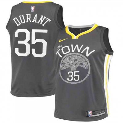 Men's Golden State Warriors #35 Kevin Durant Black Statement Edition Swingman Stitched Jersey