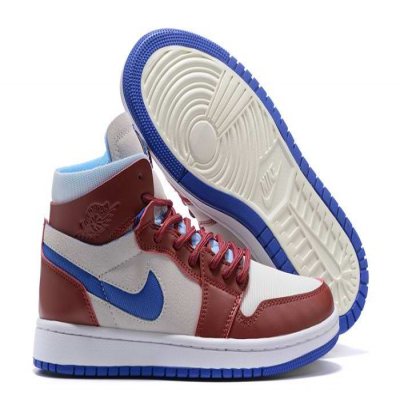 Women's Running Weapon Air Jordan 1 Brown/White Shoes 0235