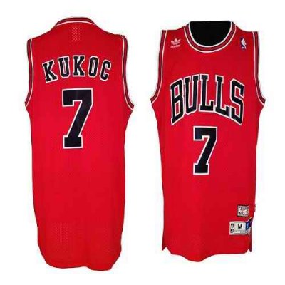 Bulls #7 Tony Kukoc Red Throwback Stitched NBA Jersey