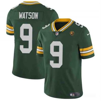 Men's Green Bay Packers #9 Christian Watson Green With John Madden Patch Vapor Limited Stitched Football Jersey