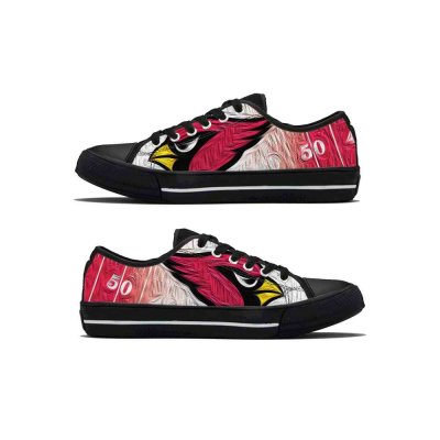 Men's Arizona Cardinals Low Top Canvas Sneakers 004