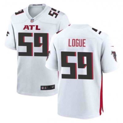 Men's Atlanta Falcons #59 Zion Logue White Limited Stitched Football Game Jersey