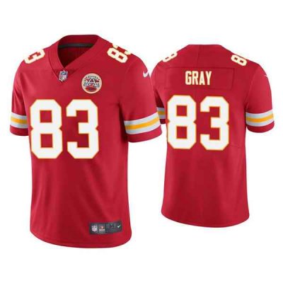 Men's Kansas City Chiefs #83 Noah Gray Red Limited Stitched NFL Jersey