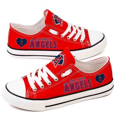 Women's Los Angeles Angels Repeat Print Low Top Sneakers 004