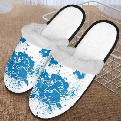 Men's Detroit Lions Team Logo Staycation Slippers/Shoes(Pls check description for details) 2