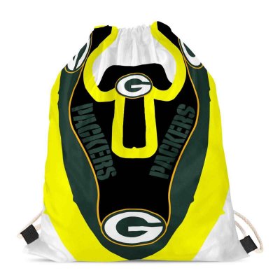 Green Bay Packers Drawstring Backpack sack / Gym bag 18 x 14 004