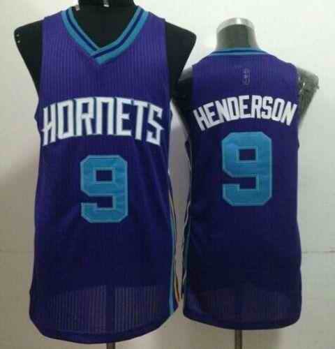 Revolution 30 Hornets #9 Gerald Henderson Purple Stitched NBA Jersey