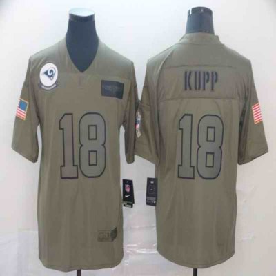 Men's Los Angeles Rams #18 Cooper Kupp 2019 Camo Salute To Service Limited Stitched NFL Jersey