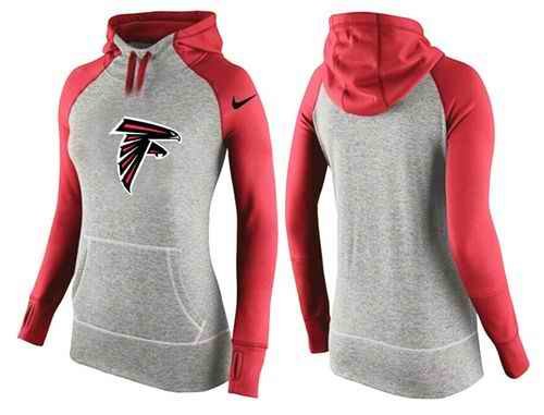 Women's Nike Atlanta Falcons Performance Hoodie Grey & Red_2