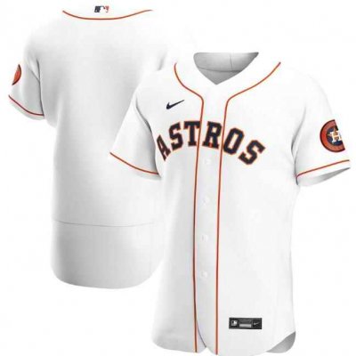 Men's Houston Astros Blank White Flex Base Stitched Jersey