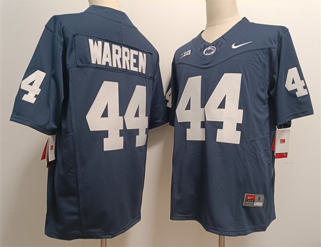 Men's Penn State Nittany Lions #44 Davis Warren Navy 2024 F.U.S.E. With Name Stitched Jersey