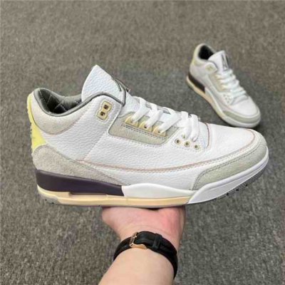 Women's Running weapon Air Jordan 3 White/Grey shoes 0042