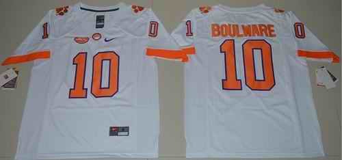 Tigers #10 Ben Boulware White Limited Stitched NCAA Jersey