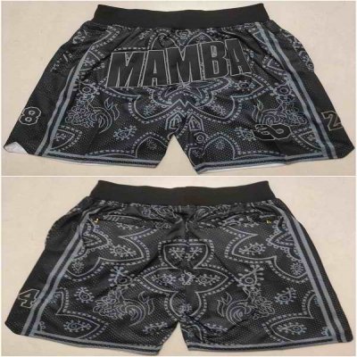 Men's Los Angeles Lakers Black 'Mamba' Shorts (Run Small)