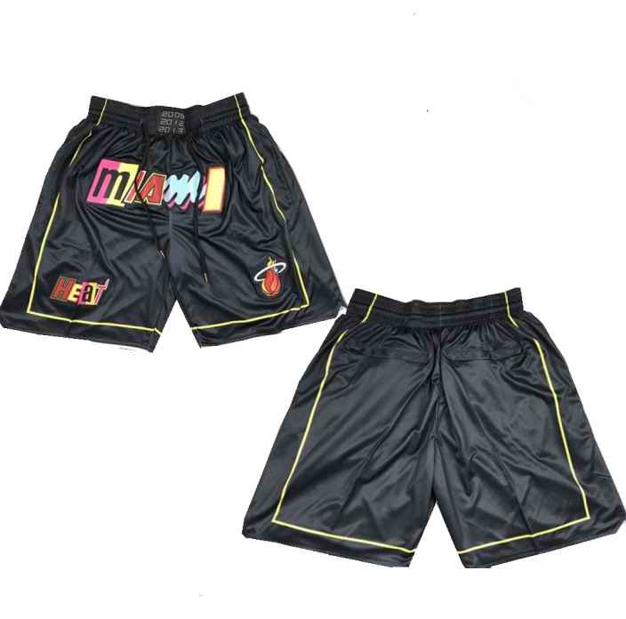 Men's Miami Heat Black Shorts (Run Small)