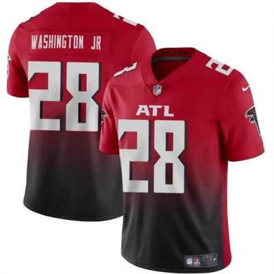 Men's Atlanta Falcons #28 Carlos Washington Jr Red/Black Vapor Untouchable Limited Stitched Football Jersey