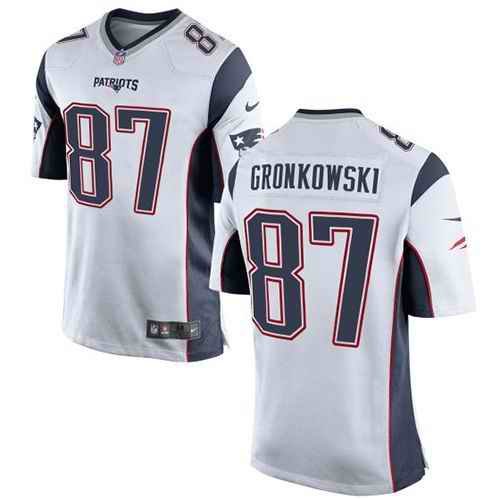 Nike Patriots #87 Rob Gronkowski White Youth Stitched NFL New Elite Jersey