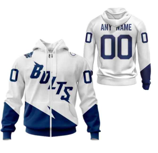 Men's Tampa Bay Lightning Active Player Custom White Pullover Hoodie