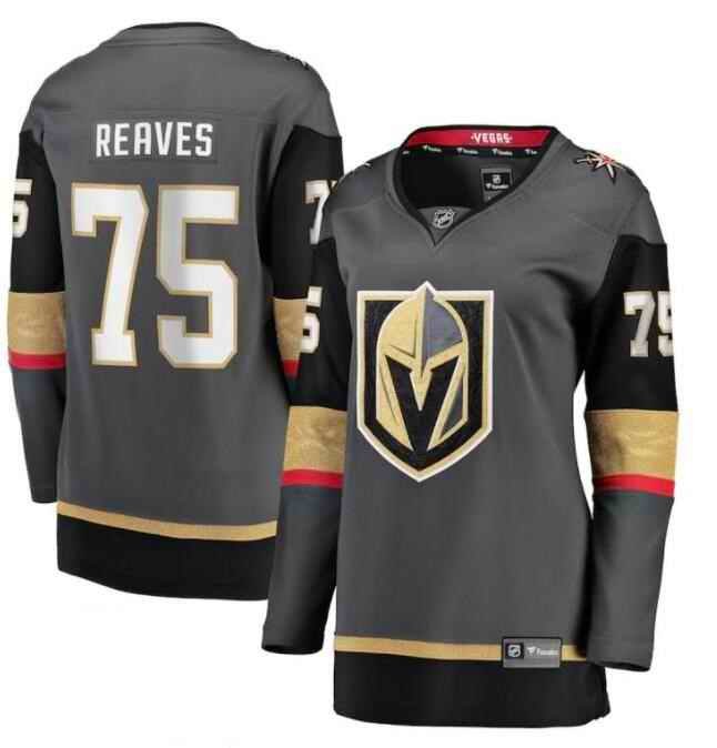 Women's Vegas Golden Knights #75 Ryan Reaves Gray Stitched Jersey