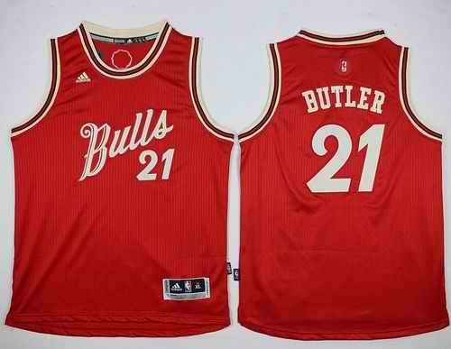 Bulls #21 Jimmy Butler Red 2015-2016 Christmas Day Stitched Youth NBA Jersey