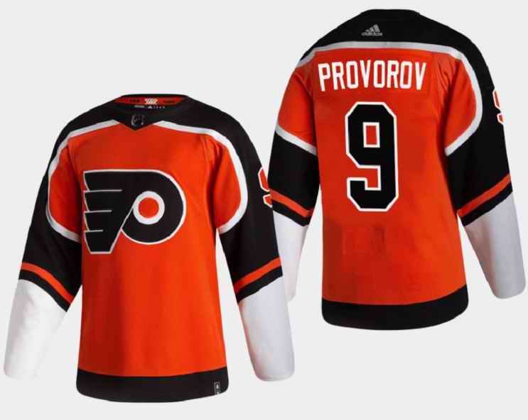 Men's Philadelphia Flyers #9 Ivan Provorov Orange Reverse Retro Stitched Jersey