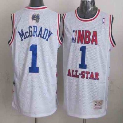 Mitchell And Ness Magic #1 Tracy Mcgrady White 2003 All Star Stitched NBA Jersey