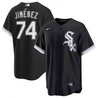 Men's Chicago White Sox #74 Eloy Jimenez Black 2024 Alternate Stitched Baseball Jersey