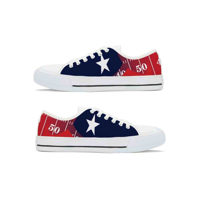 Women's Houston Texans Low Top Canvas Sneakers 002