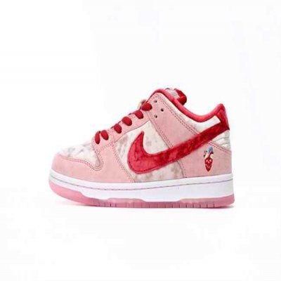 Men's Dunk Low Pink/White  Shoes 0417