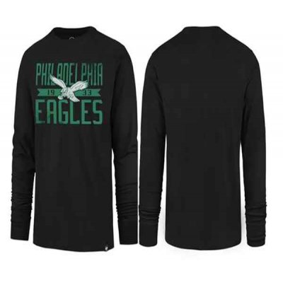 Men's Philadelphia Eagles Black Long Sleeve T-Shirt