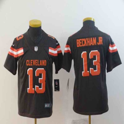 Youth Cleveland Browns #13 Odell Beckham Jr. Brown Vapor Untouchable Limited Stitched NFL Jersey