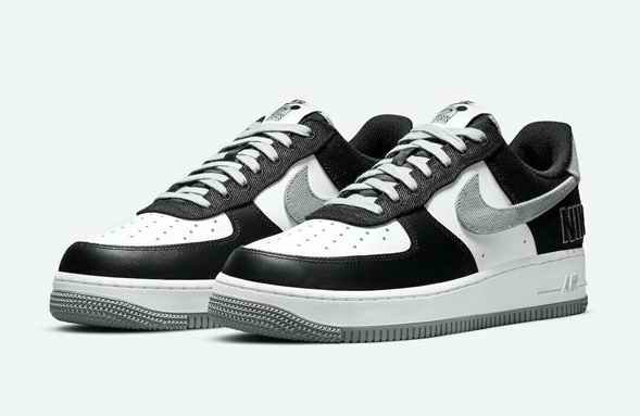 Men's Air Force 1 Black/White Shoes 030