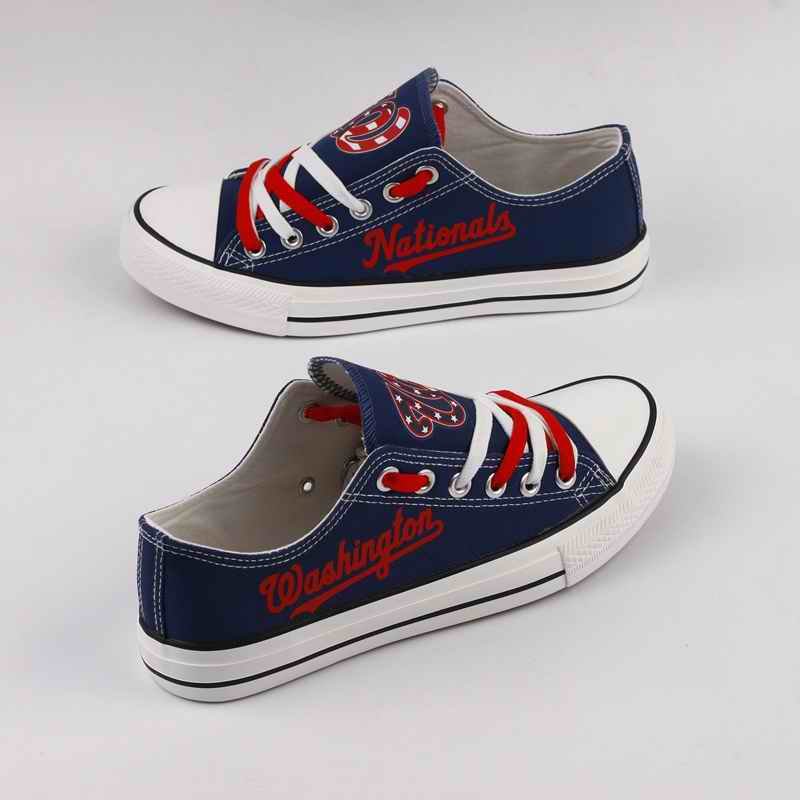 Women's Washington Nationals Repeat Print Low Top Sneakers 001