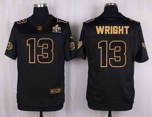 Nike Titans #13 Kendall Wright Black Men's Stitched NFL Elite Pro Line Gold Collection Jersey